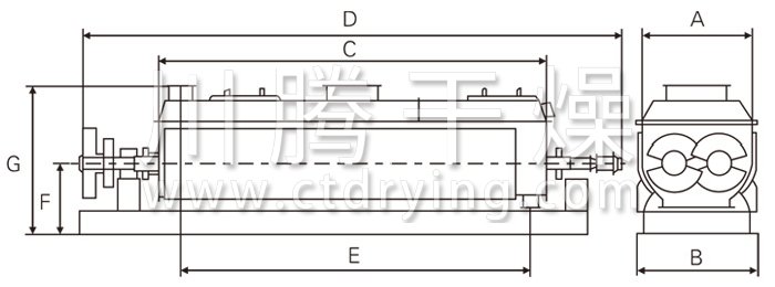 空心槳葉干燥機結(jié)構(gòu)示意圖 空心槳葉干燥機結(jié)構(gòu)示意圖